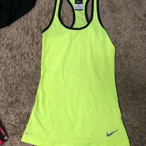 Neon Yellow Dri-fit Nike Tank
